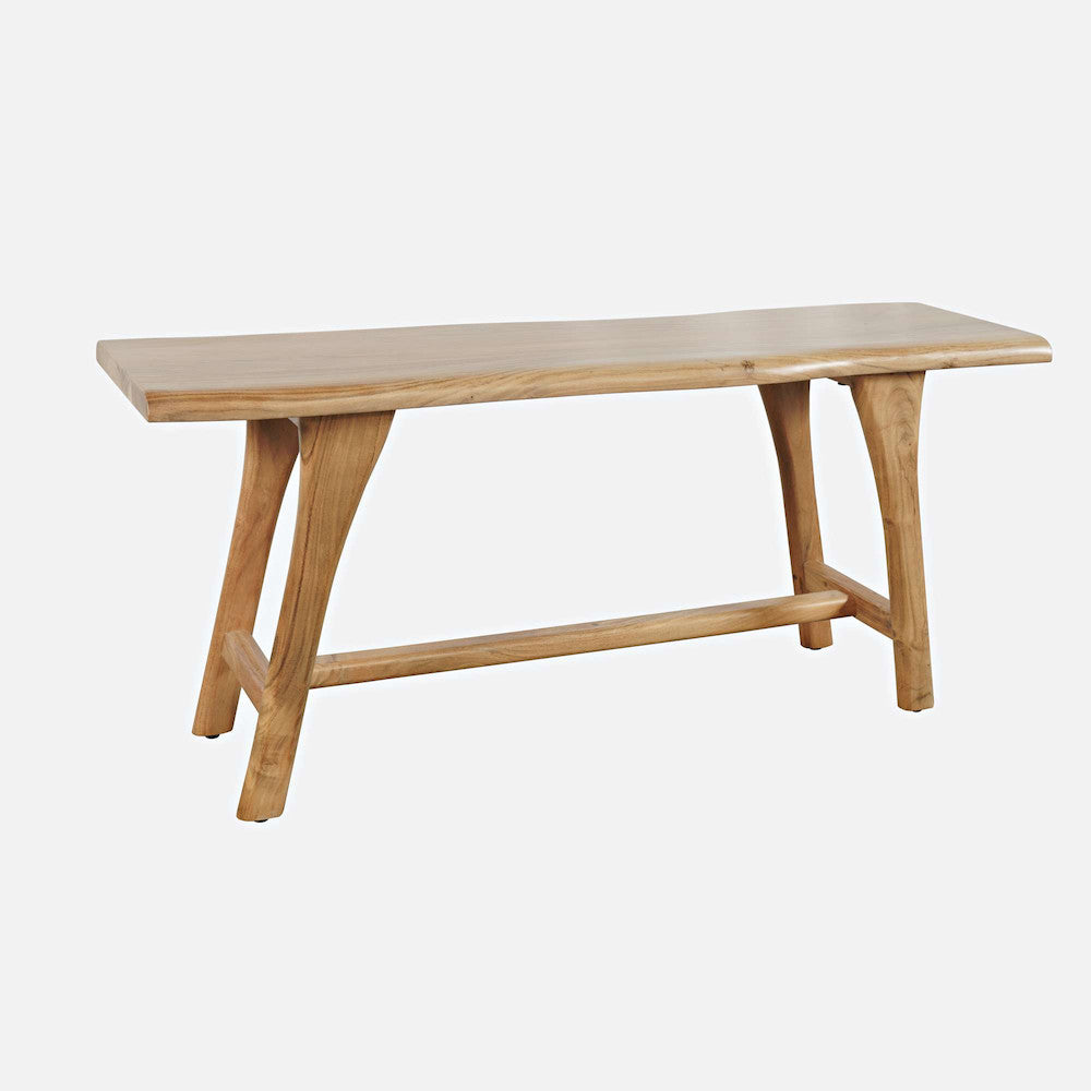 Jofran - Sedona 54in Live Edge Rustic Solid Wood Counter Height Trestle Bench - 2321-54KD view 2