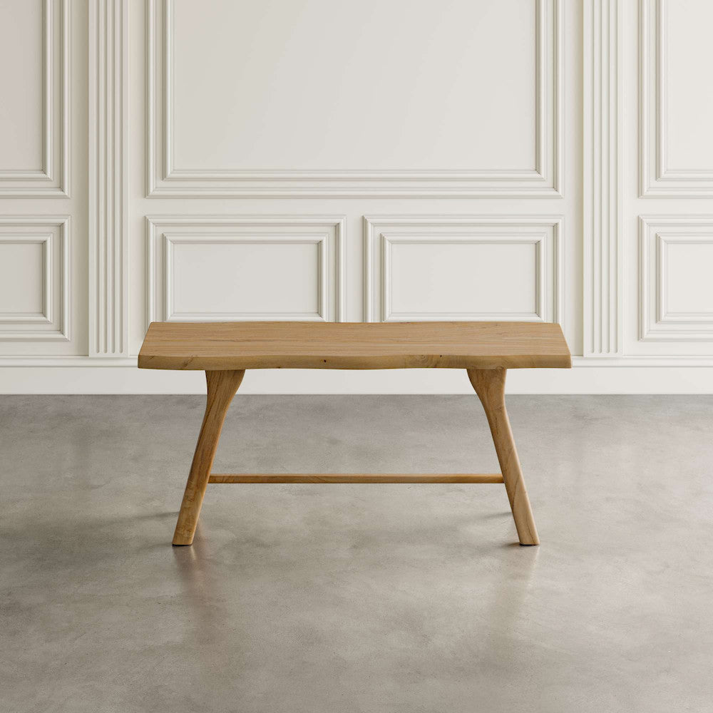 Jofran - Sedona 54in Live Edge Rustic Solid Wood Counter Height Trestle Bench - 2321-54KD view 4