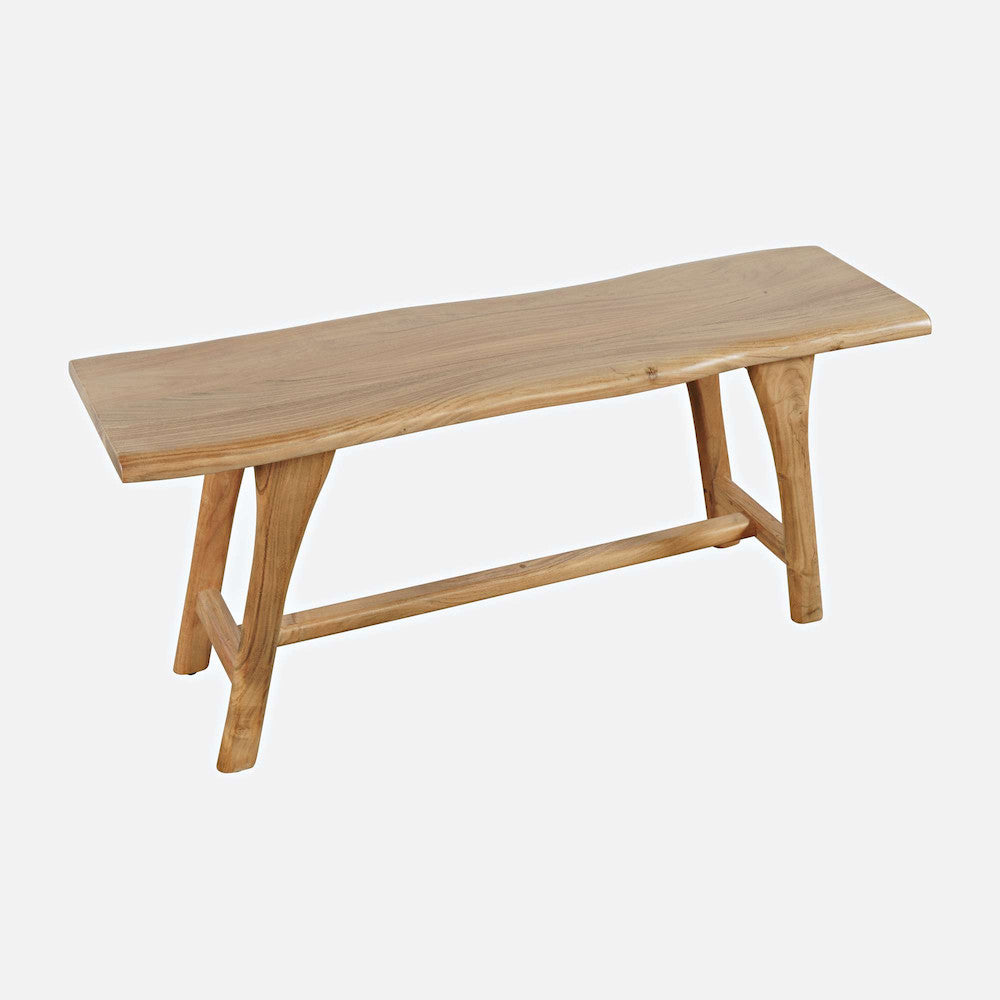 Jofran - Sedona 54in Live Edge Rustic Solid Wood Counter Height Trestle Bench - 2321-54KD view 8