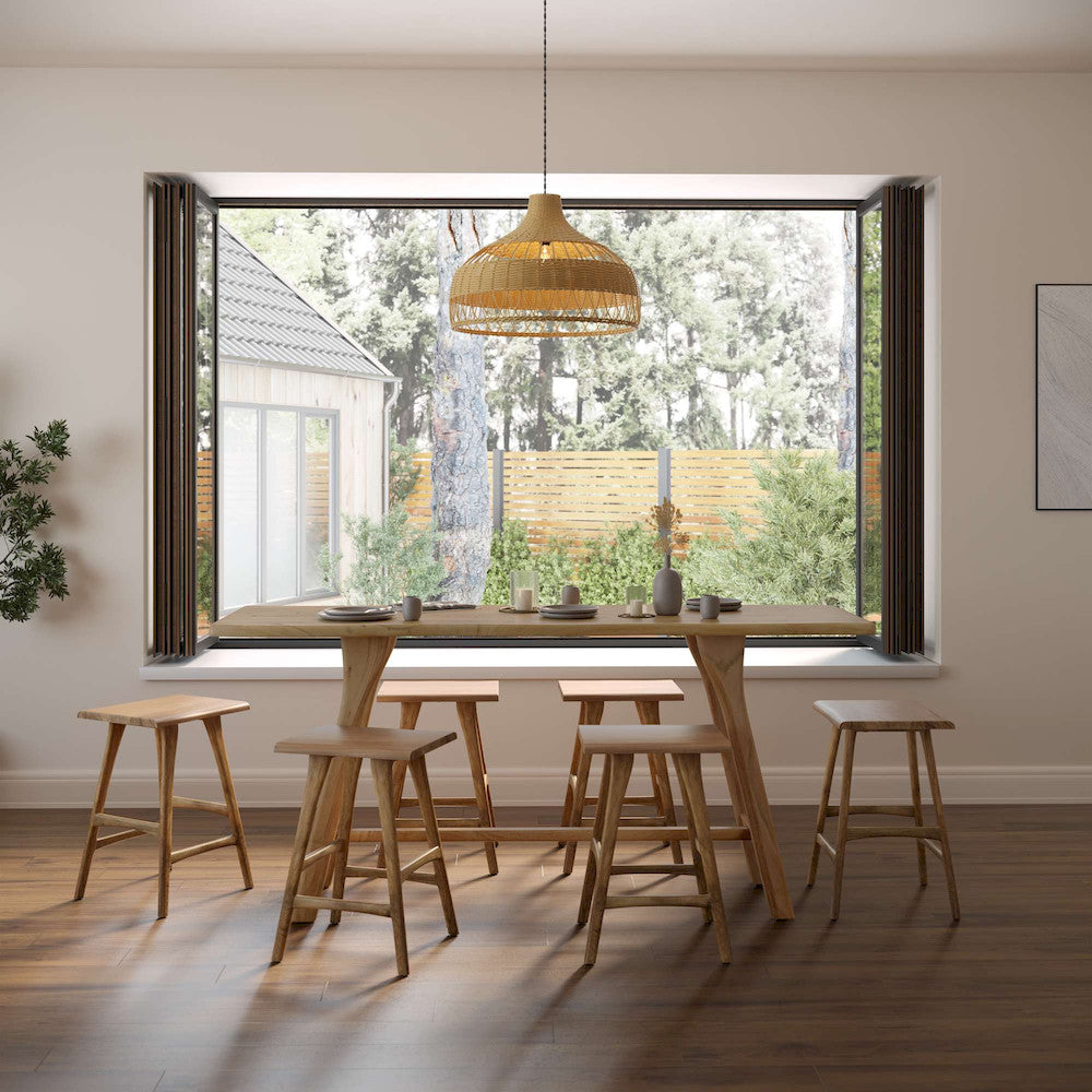 Jofran - Sedona 79in Live Edge Rustic Solid Wood Counter Height Trestle Dining Table - 2321-79 view 5