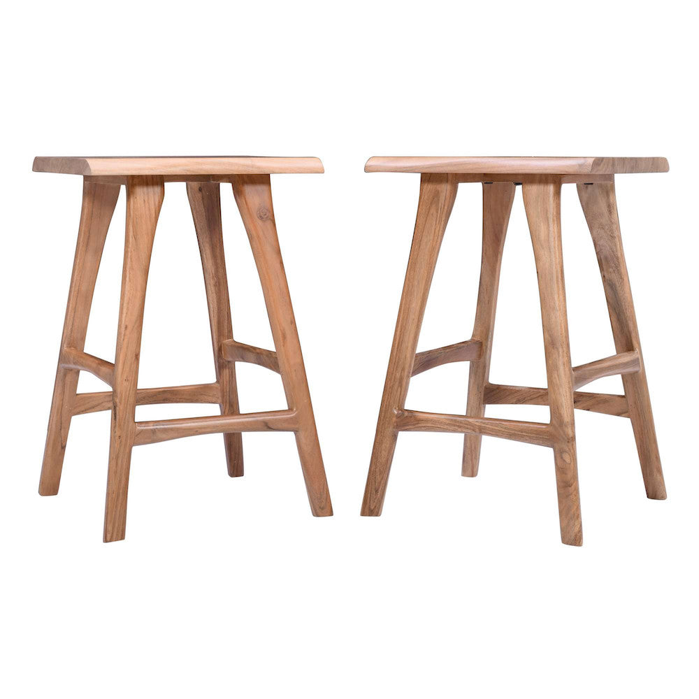 Jofran - Sedona Solid Wood Rustic Backless Counter Barstool - Set of 2 - 2321-BS160KD view 7
