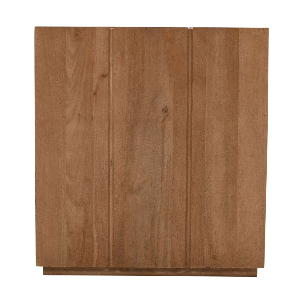 Jofran - Sequoia 22in Solid Wood Modern Rustic Cube Carved End Table in Rustic Brown - 2350-3 view 1