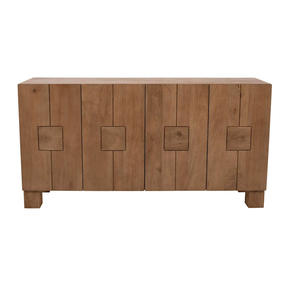 Jofran - Sequoia 62in Modern Rustic Solid Wood Four Door Sideboard Storage Cabinet - 2351-62 view 1