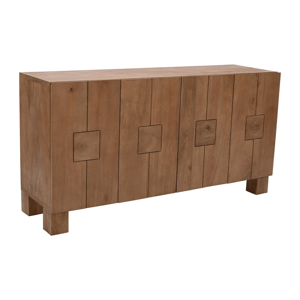 Jofran - Sequoia 62in Modern Rustic Solid Wood Four Door Sideboard Storage Cabinet - 2351-62 view 3