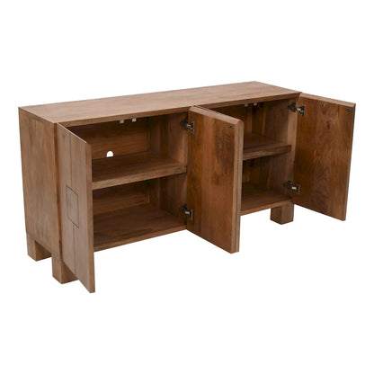 Jofran - Sequoia 62in Modern Rustic Solid Wood Four Door Sideboard Storage Cabinet - 2351-62 view 6