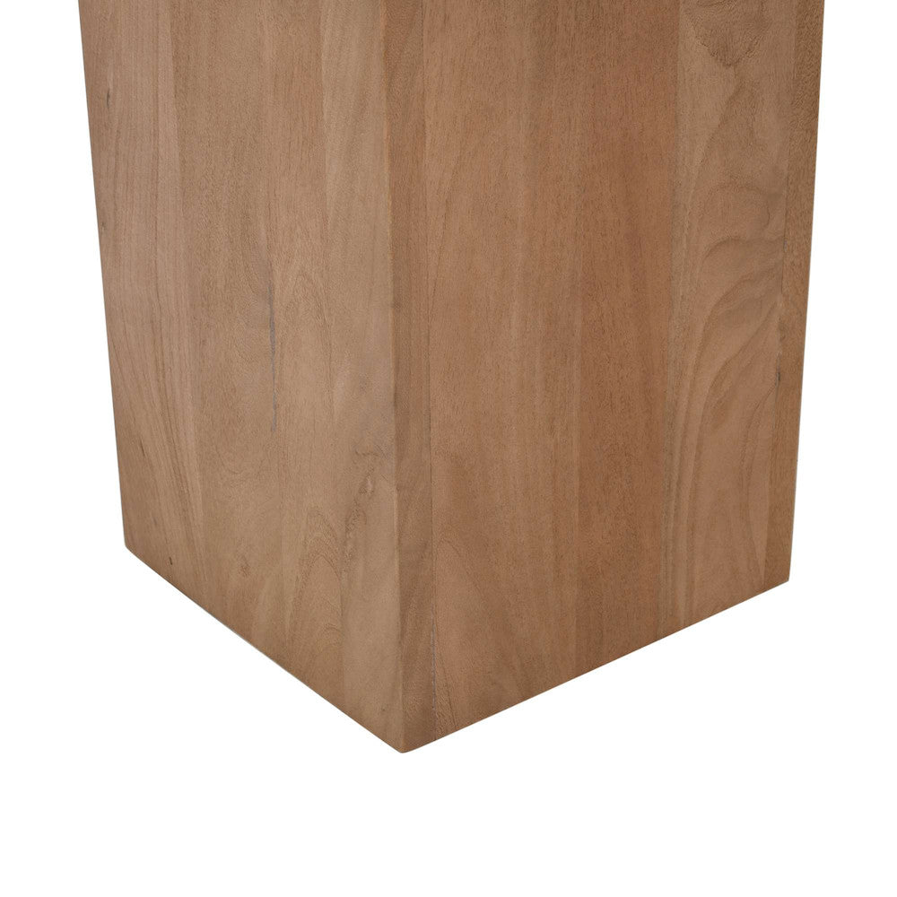 Jofran - Sequoia 79in Rustic Modern Luxury Solid Wood Butcher Block Double Pedestal Dining Table with Butterfly Joint Inlay - 2351-79TBKT view 4