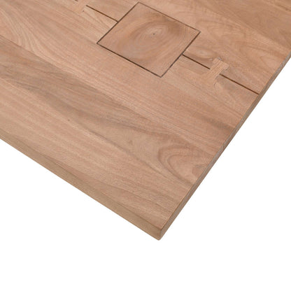 Jofran - Sequoia 79in Rustic Modern Luxury Solid Wood Butcher Block Double Pedestal Dining Table with Butterfly Joint Inlay - 2351-79TBKT view 5