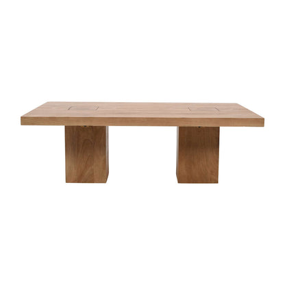 Jofran - Sequoia Modern Rustic 54in Solid Wood Double Pedestal Coffee Table with Butterfly Joint Inlay - Revised Design in Rustic Brown - 2350-1BRTBKT view 3