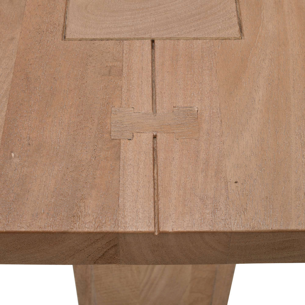 Jofran - Sequoia Modern Rustic 54in Solid Wood Double Pedestal Coffee Table with Butterfly Joint Inlay - Revised Design in Rustic Brown - 2350-1BRTBKT view 7