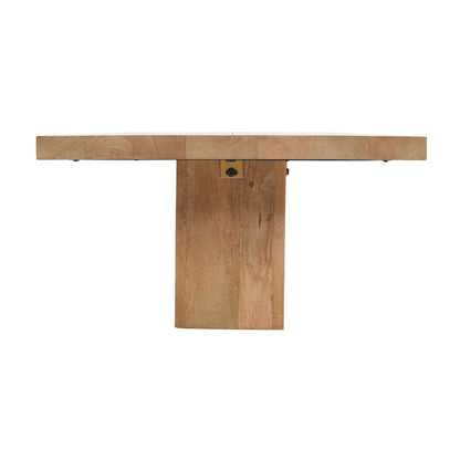 Jofran - Sequoia Modern Rustic 54in Solid Wood Double Pedestal Coffee Table with Butterfly Joint Inlay - Revised Design in Rustic Brown - 2350-1BRTBKT view 9