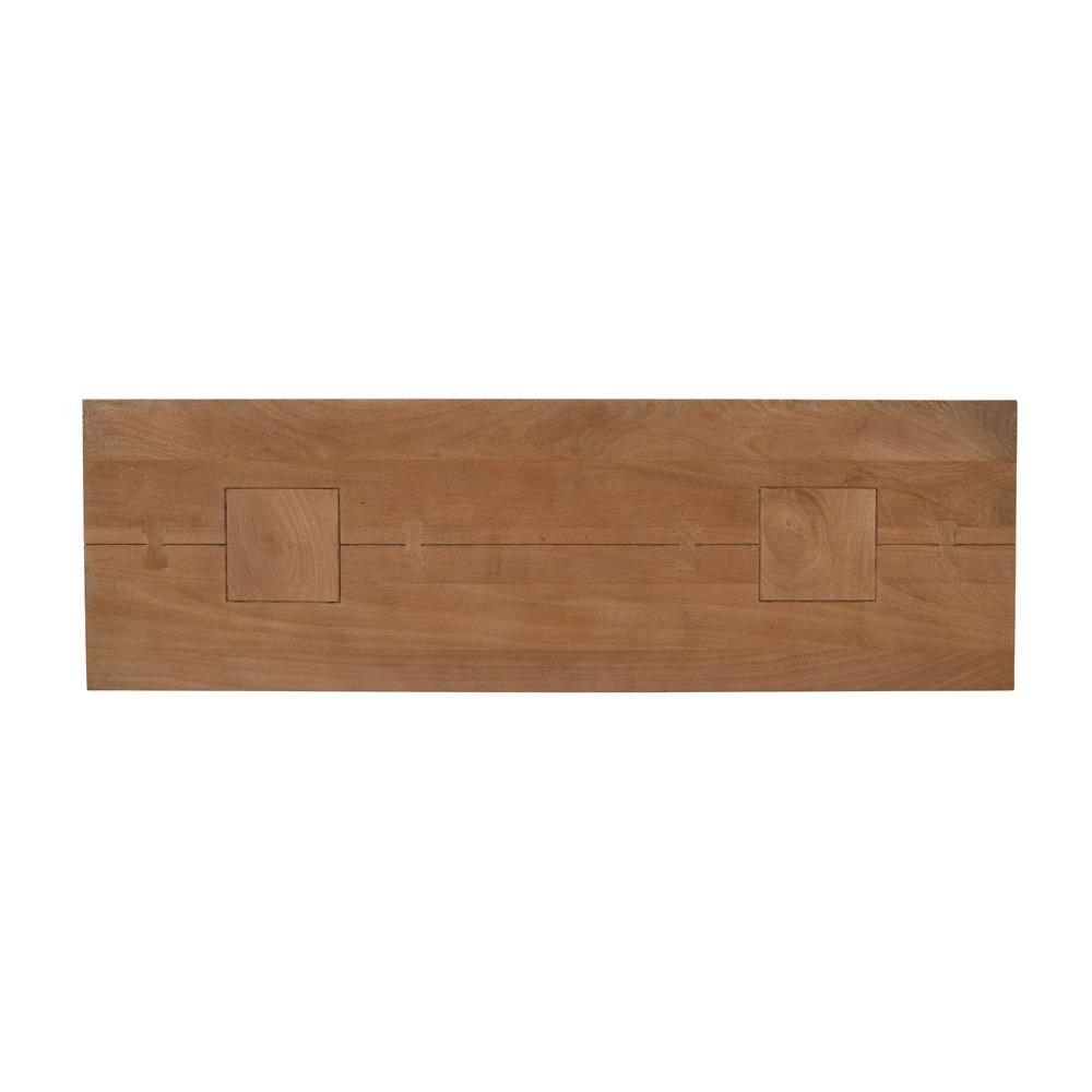 Jofran - Sequoia Modern Rustic 58in Solid Wood Double Pedestal Console Sofa Table with Butterfly Joint Inlay in Rustic Brown - 2350-4TBKT veiw 5