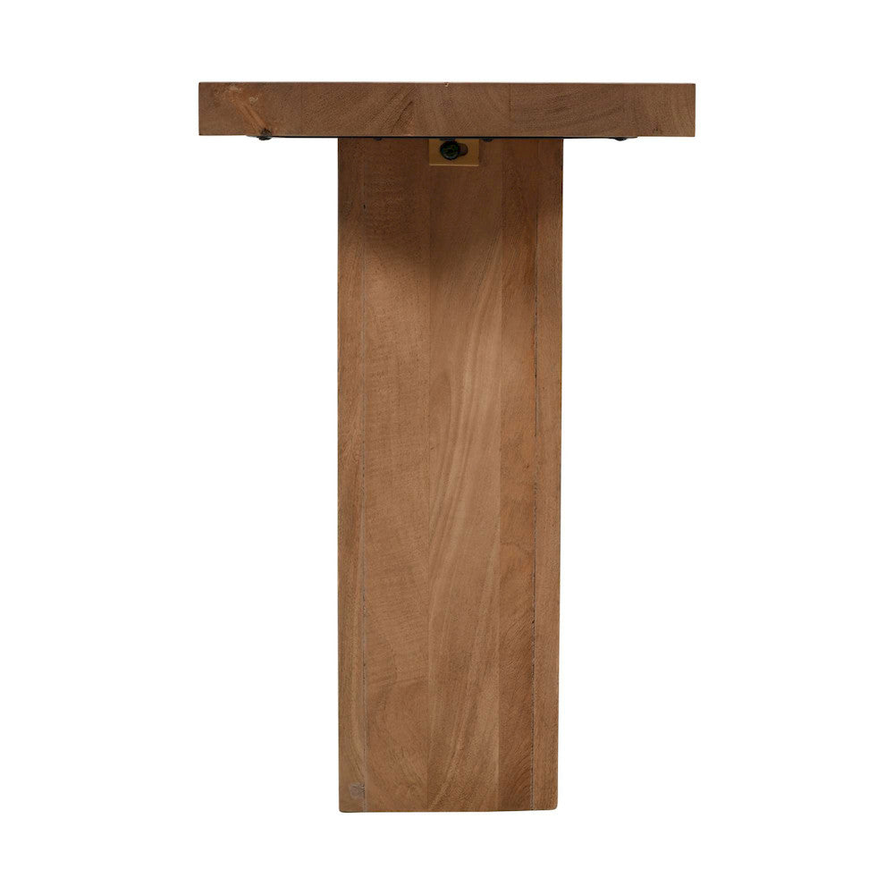 Jofran - Sequoia Modern Rustic 58in Solid Wood Double Pedestal Console Sofa Table with Butterfly Joint Inlay in Rustic Brown - 2350-4TBKT view 9