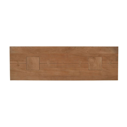 Jofran - Sequoia Modern Rustic 58in Solid Wood Double Pedestal Console Sofa Table with Butterfly Joint Inlay in Rustic Brown - 2350-4TBKT view 10