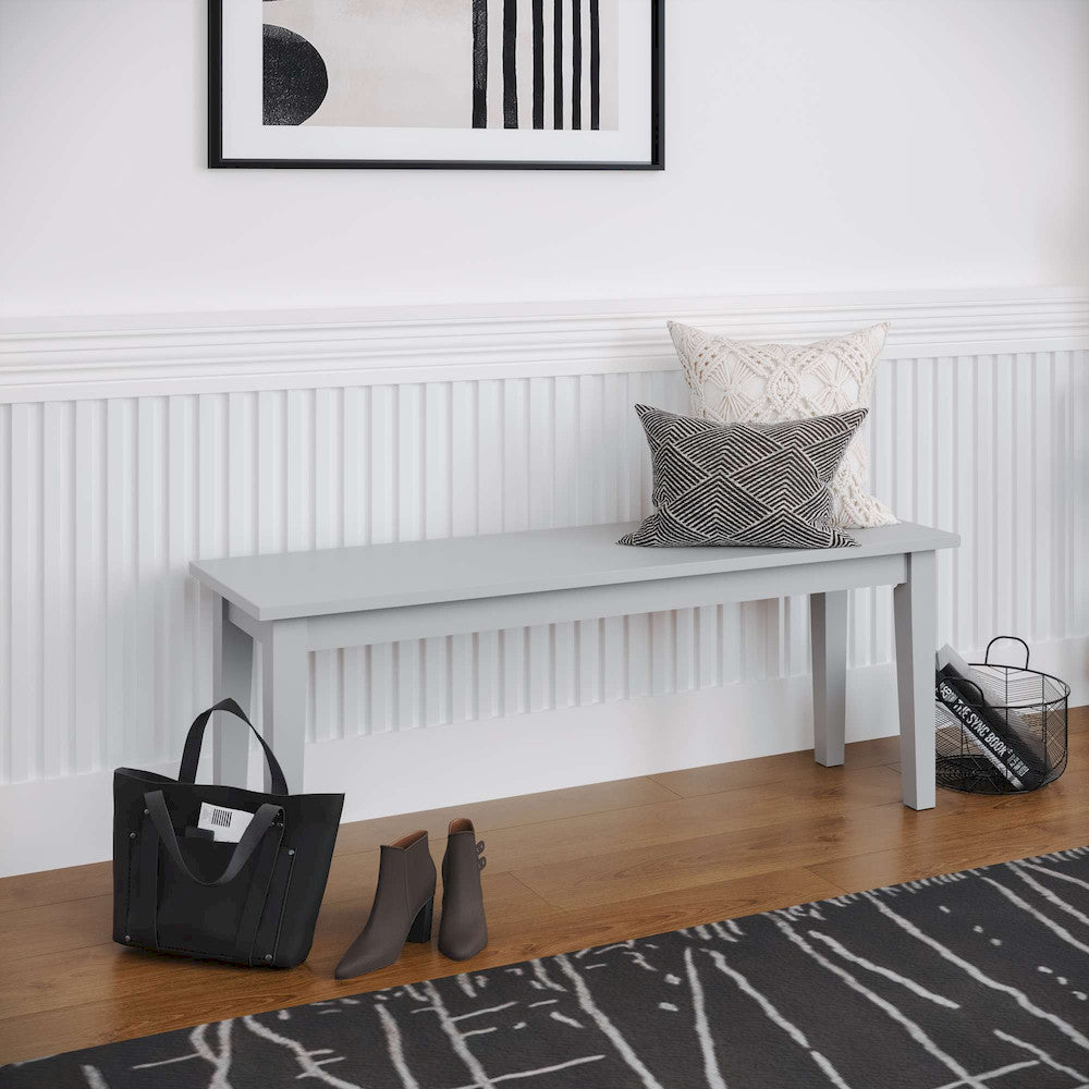 Jofran - Simplicity Bench in Dove Grey - 252-14KD view 8