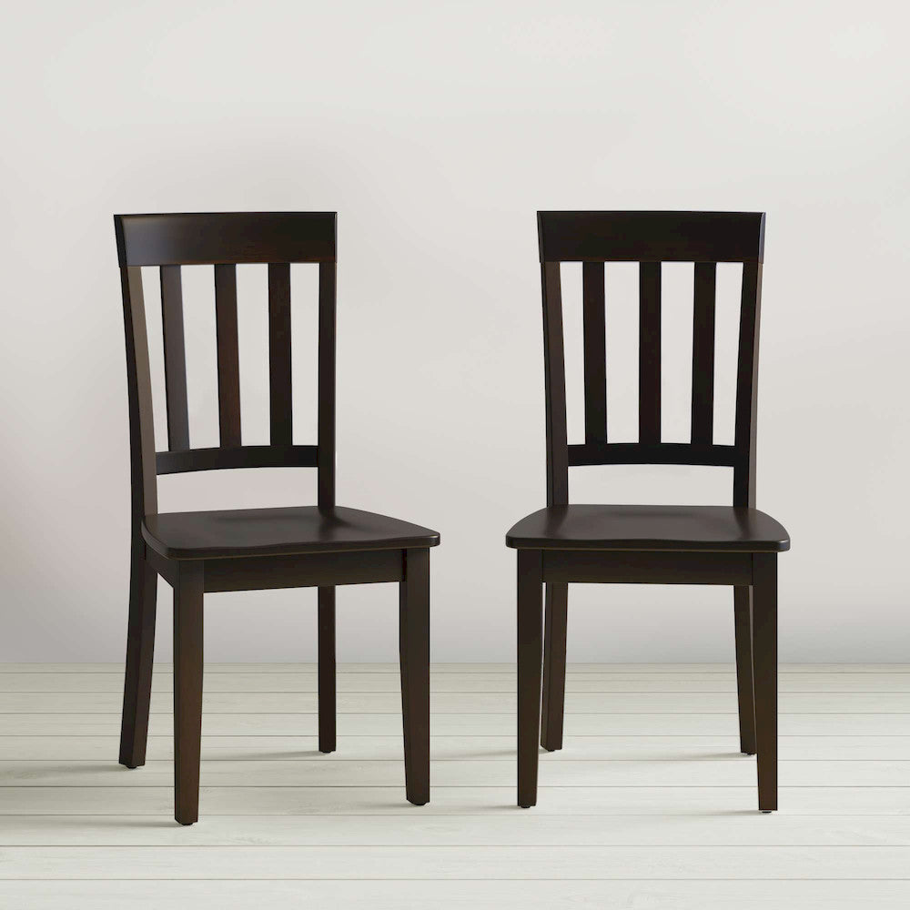 Jofran - Simplicity Espresso Slat Back Chair (Set of 2) - 552-319KD view 4