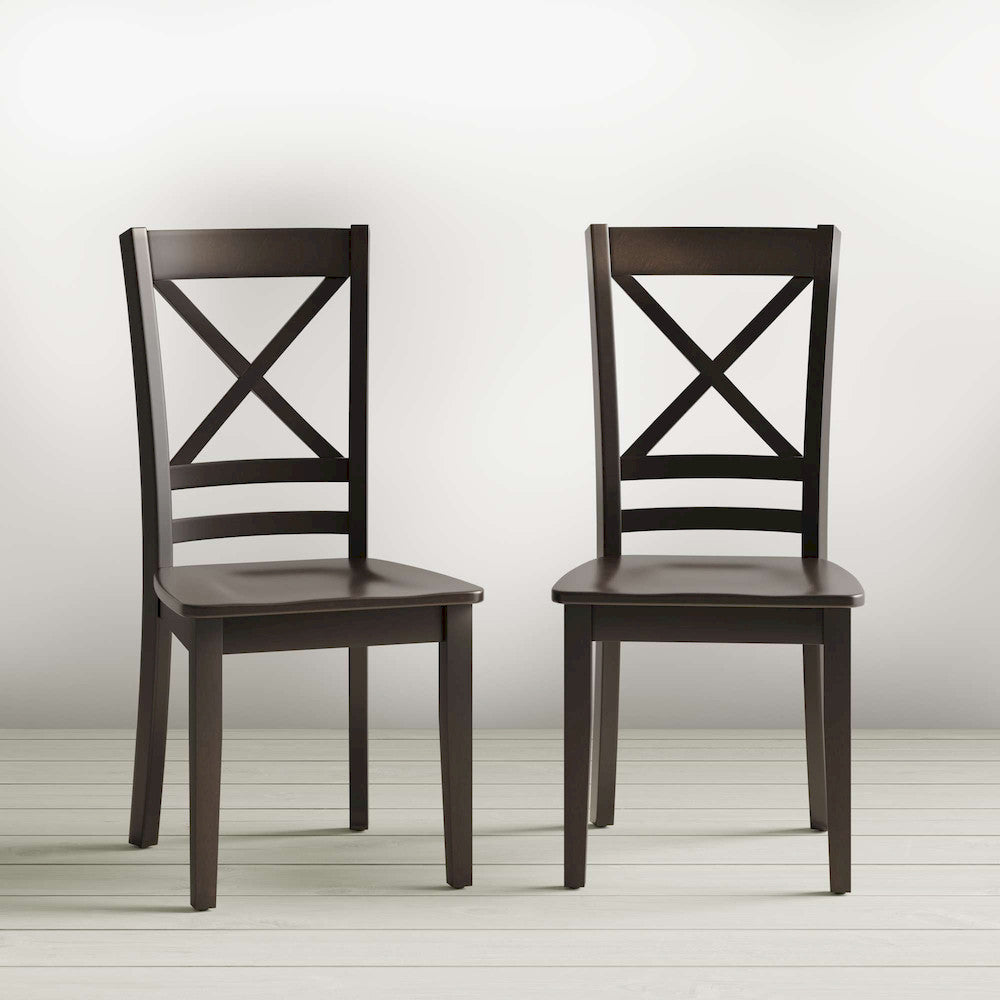 Jofran - Simplicity Espresso X Back Chair (Set of 2) - 552-806KD view 4