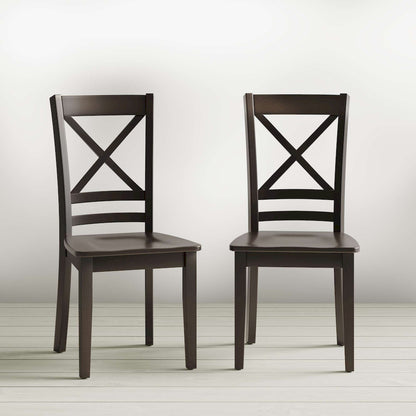 Jofran - Simplicity Espresso X Back Chair (Set of 2) - 552-806KD view 4