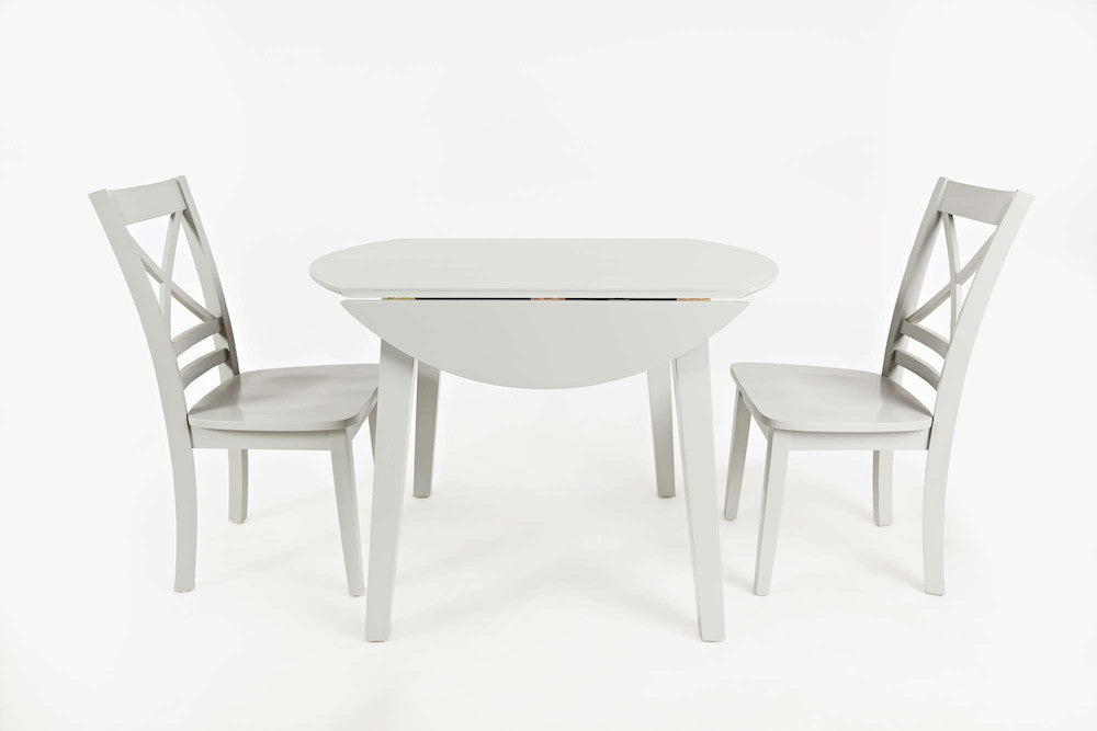 Jofran - Simplicity Round Dropleaf Table in Dove Grey - 252-28 view 3