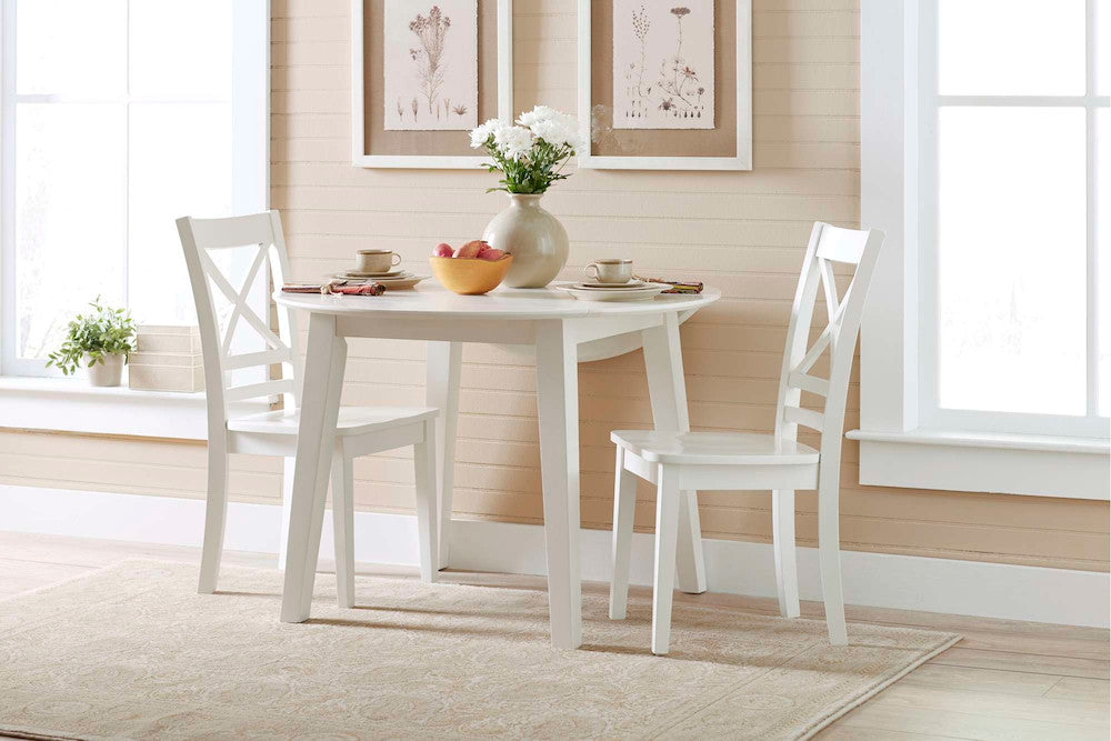 Jofran - Simplicity Round Dropleaf Table in Paperwhite - 652-28 view 7