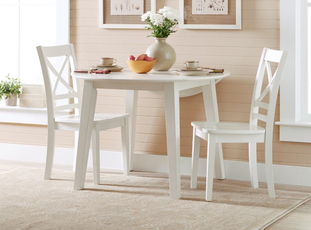 Jofran - Simplicity Round Dropleaf Table in Paperwhite - 652-28 veiw 1