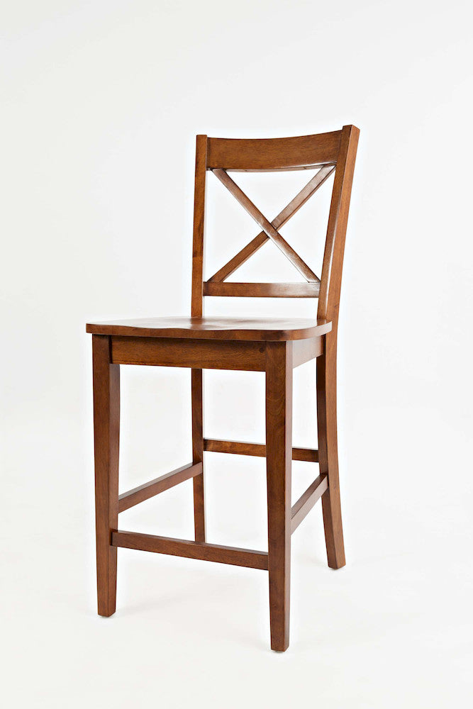 Jofran - Simplicity X in Back Stool in Caramel (Set of 2) - 452-BS806KD view 3