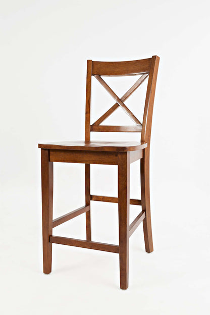 Jofran - Simplicity X in Back Stool in Caramel (Set of 2) - 452-BS806KD view 3