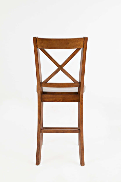 Jofran - Simplicity X in Back Stool in Caramel (Set of 2) - 452-BS806KD view 4