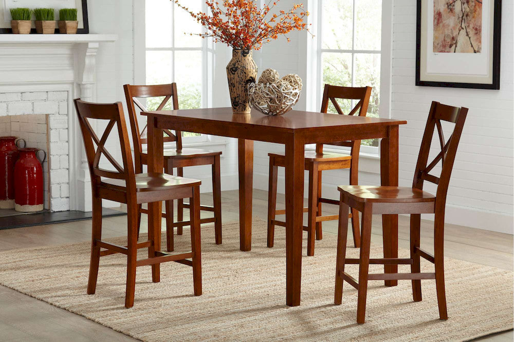 Jofran - Simplicity X in Back Stool in Caramel (Set of 2) - 452-BS806KD view 5