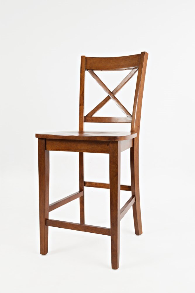 Jofran - Simplicity X in Back Stool in Caramel (Set of 2) - 452-BS806KD veiw 1