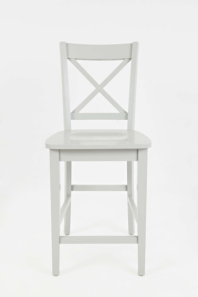 Jofran - Simplicity X in Back Stool in Dove Grey (Set of 2) - 252-BS806KD view 1