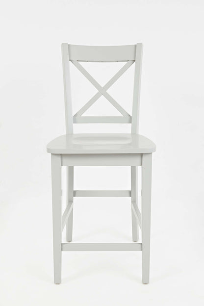 Jofran - Simplicity X in Back Stool in Dove Grey (Set of 2) - 252-BS806KD view 1