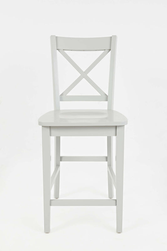 Jofran - Simplicity X in Back Stool in Dove Grey (Set of 2) - 252-BS806KD view 1