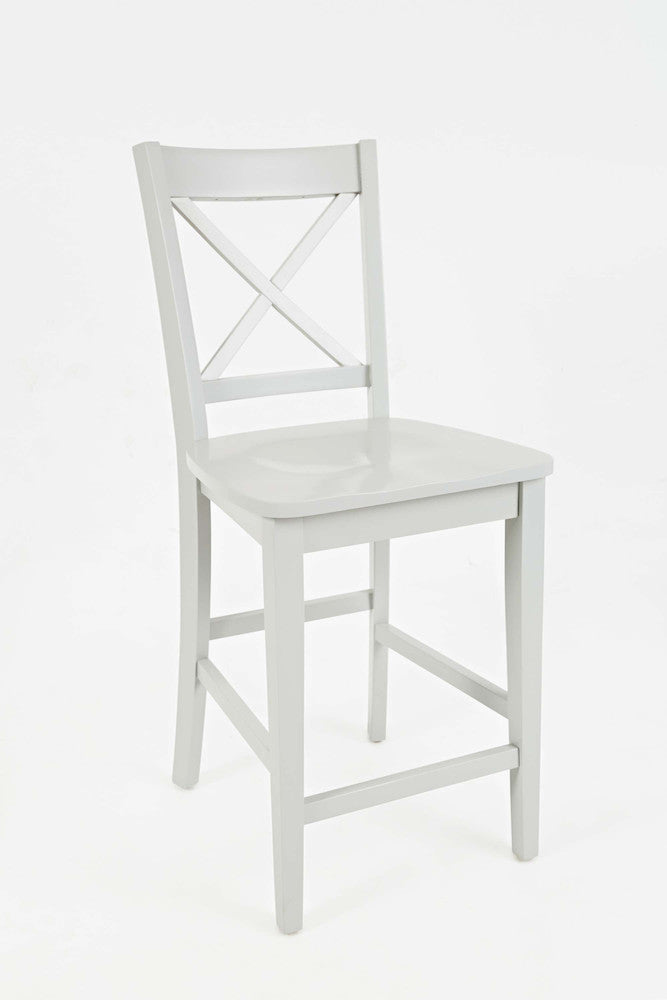Jofran - Simplicity X in Back Stool in Dove Grey (Set of 2) - 252-BS806KD view 2