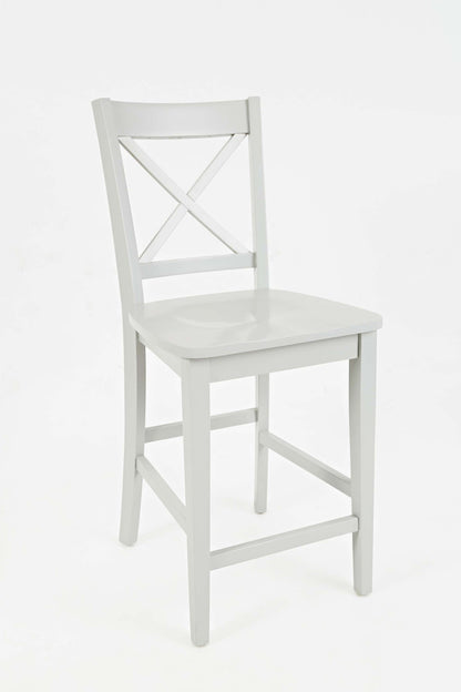 Jofran - Simplicity X in Back Stool in Dove Grey (Set of 2) - 252-BS806KD view 2