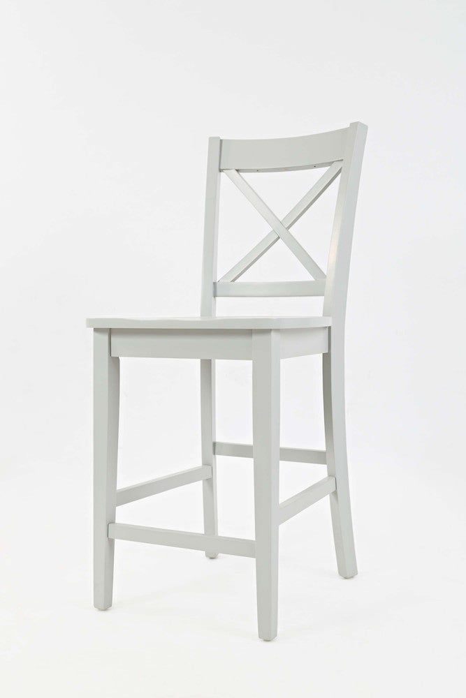 Jofran - Simplicity X in Back Stool in Dove Grey (Set of 2) - 252-BS806KD view 3