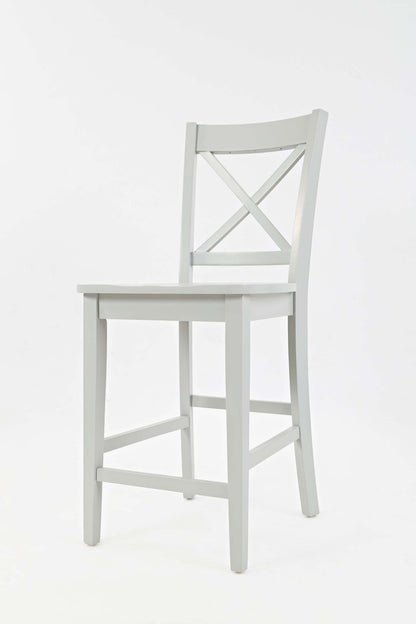 Jofran - Simplicity X in Back Stool in Dove Grey (Set of 2) - 252-BS806KD view 3