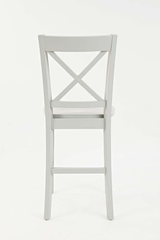 Jofran - Simplicity X in Back Stool in Dove Grey (Set of 2) - 252-BS806KD view 4