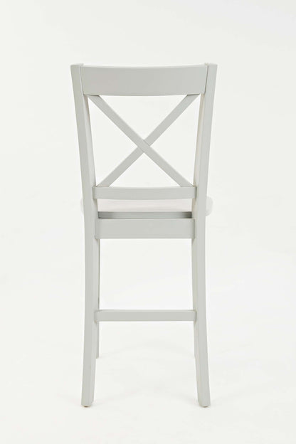 Jofran - Simplicity X in Back Stool in Dove Grey (Set of 2) - 252-BS806KD view 4