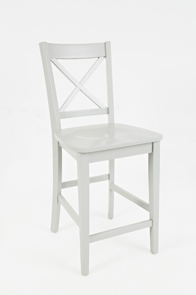 Jofran - Simplicity X in Back Stool in Dove Grey (Set of 2) - 252-BS806KD veiw 1