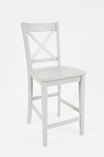 Jofran - Simplicity X in Back Stool in Dove Grey (Set of 2) - 252-BS806KD veiw 1