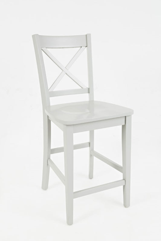 Jofran - Simplicity X in Back Stool in Dove Grey (Set of 2) - 252-BS806KD veiw 1
