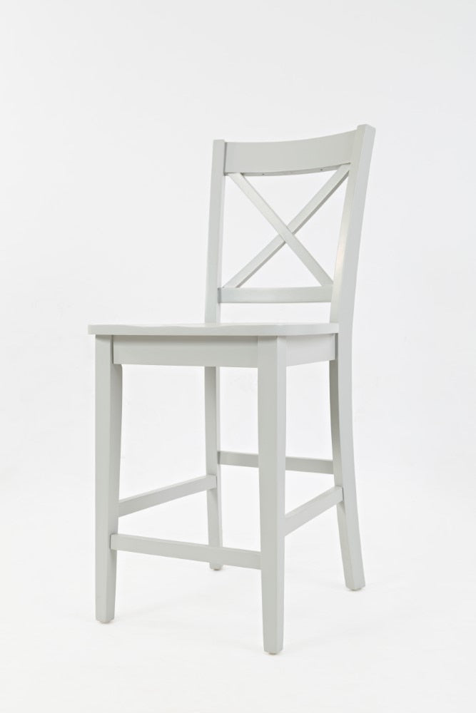 Jofran - Simplicity X in Back Stool in Dove Grey (Set of 2) - 252-BS806KD veiw 2