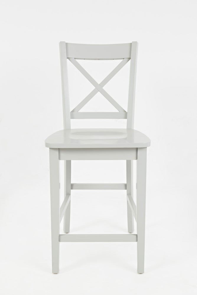 Jofran - Simplicity X in Back Stool in Dove Grey (Set of 2) - 252-BS806KD veiw 3