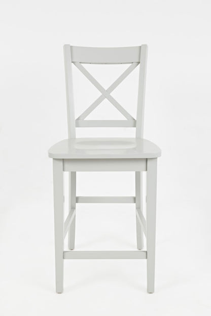 Jofran - Simplicity X in Back Stool in Dove Grey (Set of 2) - 252-BS806KD veiw 3