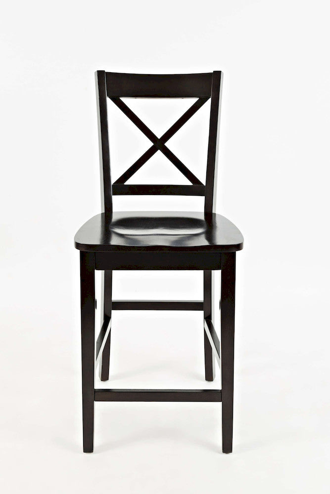 Jofran - Simplicity X in Back Stool in Espresso (Set of 2) - 552-BS806KD view 1