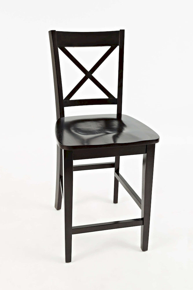 Jofran - Simplicity X in Back Stool in Espresso (Set of 2) - 552-BS806KD view 2