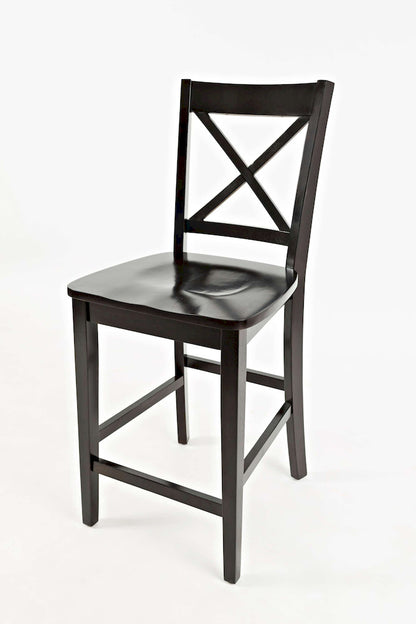Jofran - Simplicity X in Back Stool in Espresso (Set of 2) - 552-BS806KD view 3