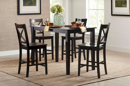 Jofran - Simplicity X in Back Stool in Espresso (Set of 2) - 552-BS806KD view 4