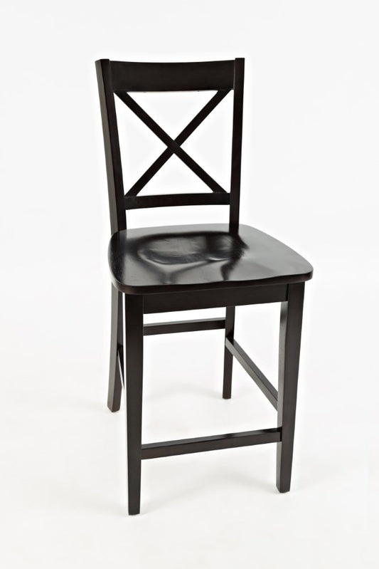 Jofran - Simplicity X in Back Stool in Espresso (Set of 2) - 552-BS806KD veiw 2