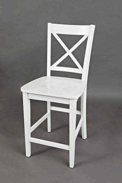 Jofran - Simplicity X in Back Stool in Paperwhite (Set of 2) - 652-BS806KD view 3
